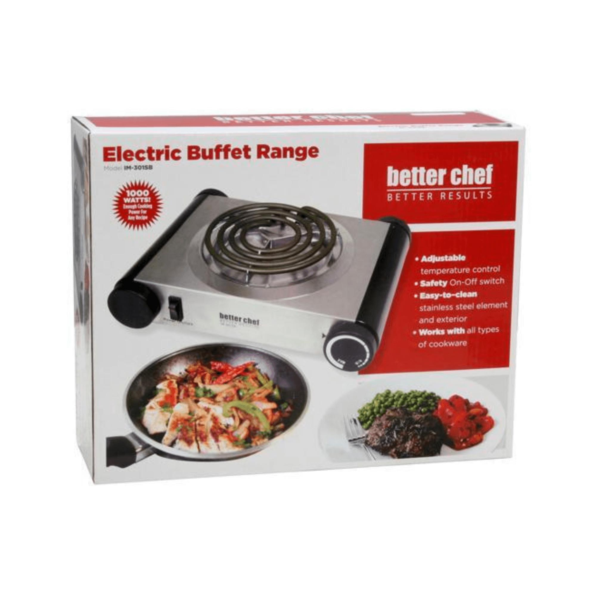 Better Chef Stainless Steel Single Burner Electric Buffet Range Jane